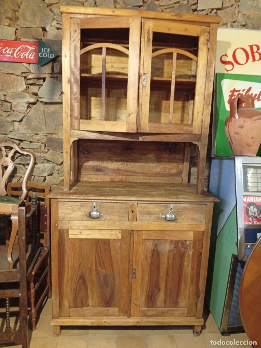 Antiguidades: ANTIGUO ARMARIO APARADOR DE DOS CUERPOS
