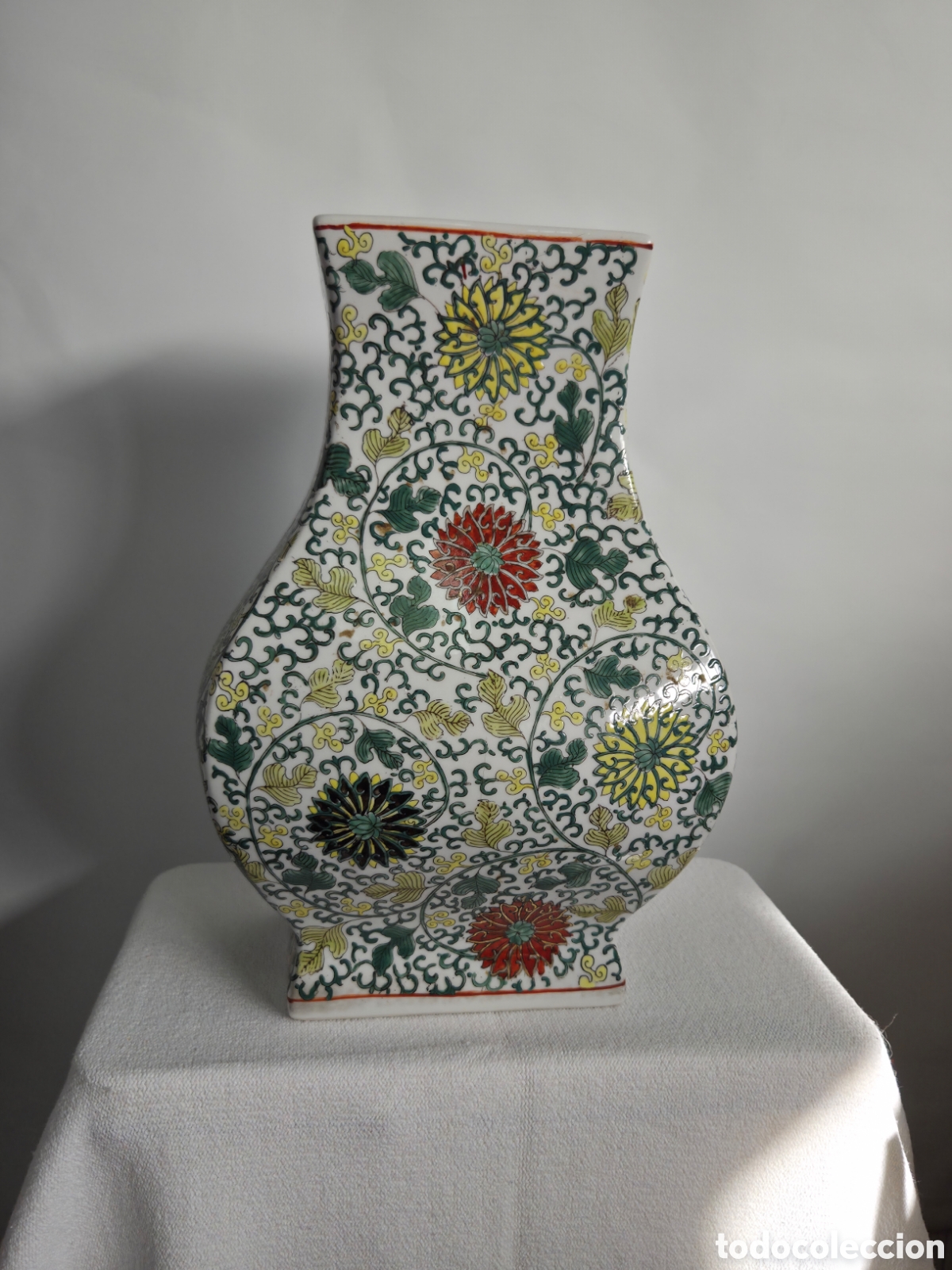 Antiquit&auml;ten: Jarr&oacute;n Porcelana China Vintage 31cm | Vase Chinois