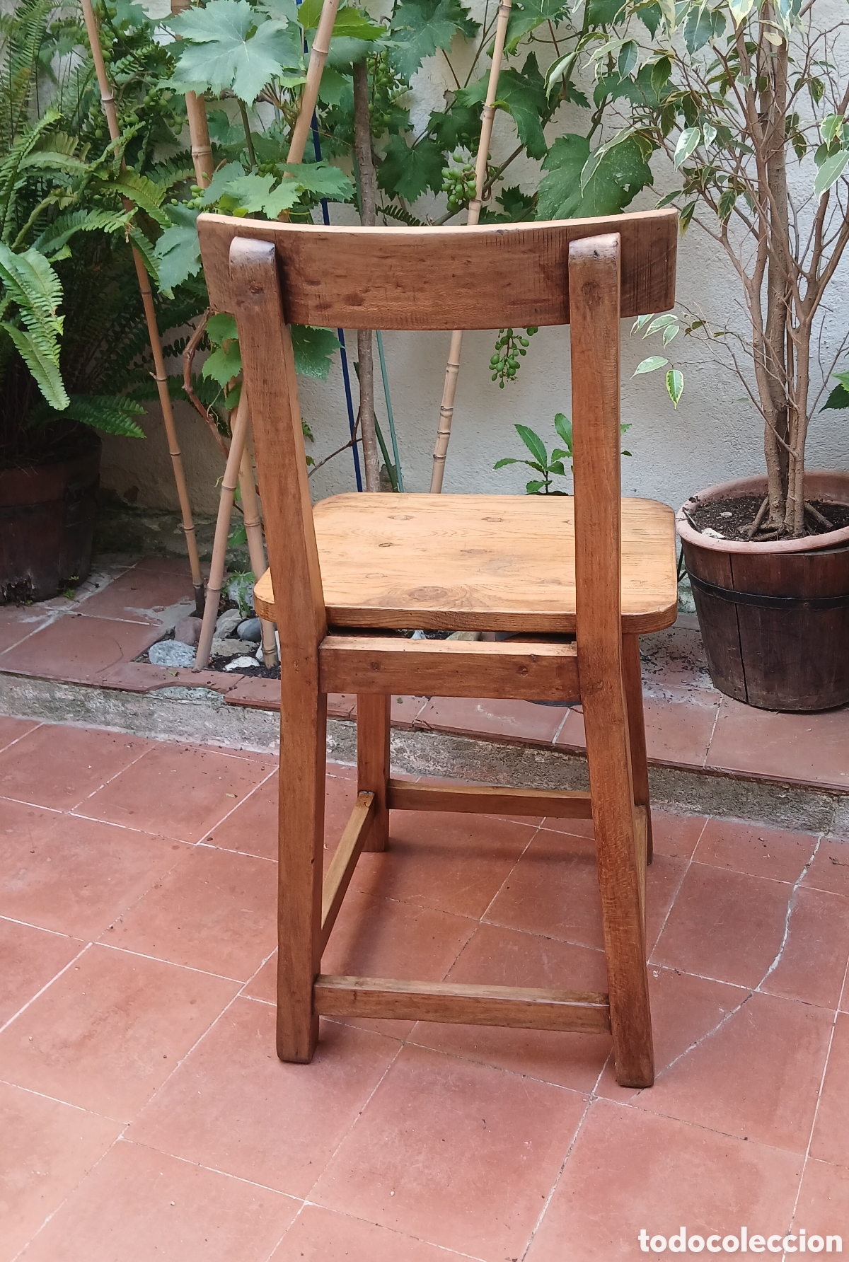 Antig&uuml;edades: Silla de madera, de nogal - Foto 4