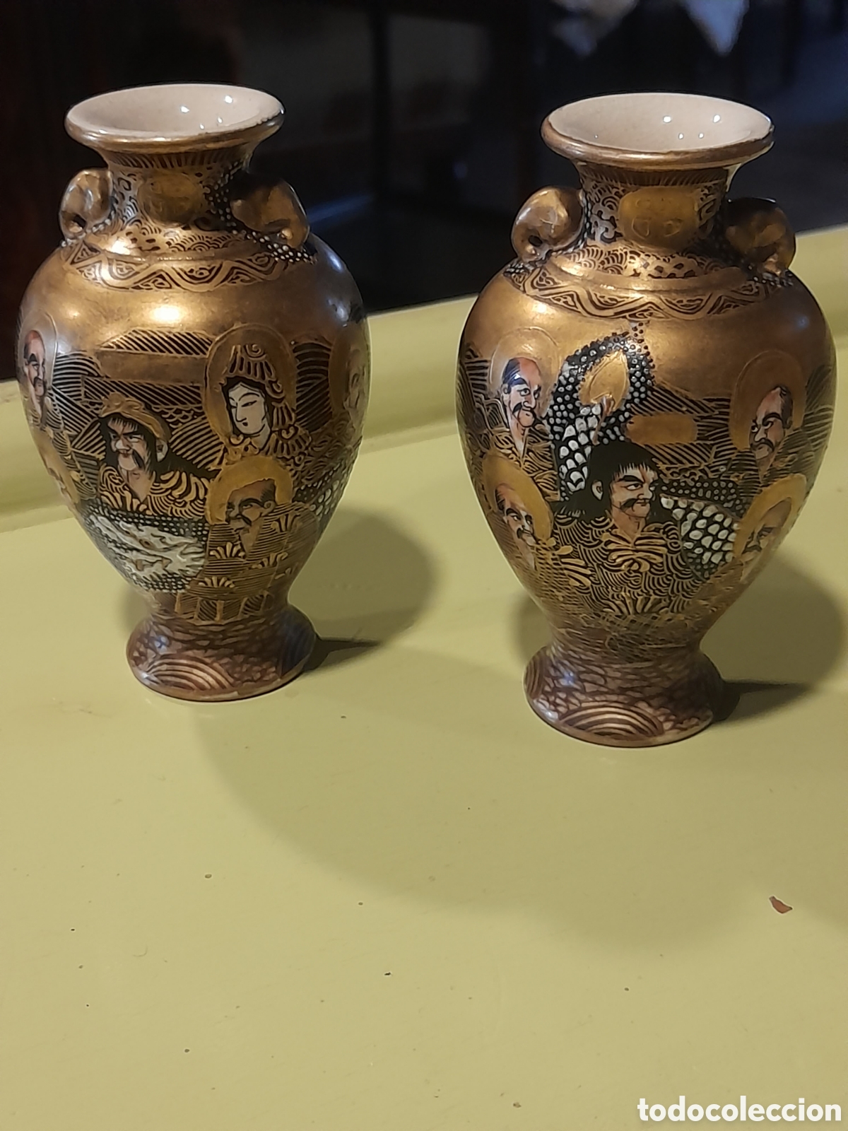 Antiques: Pareja de jarrones de Satsuma
