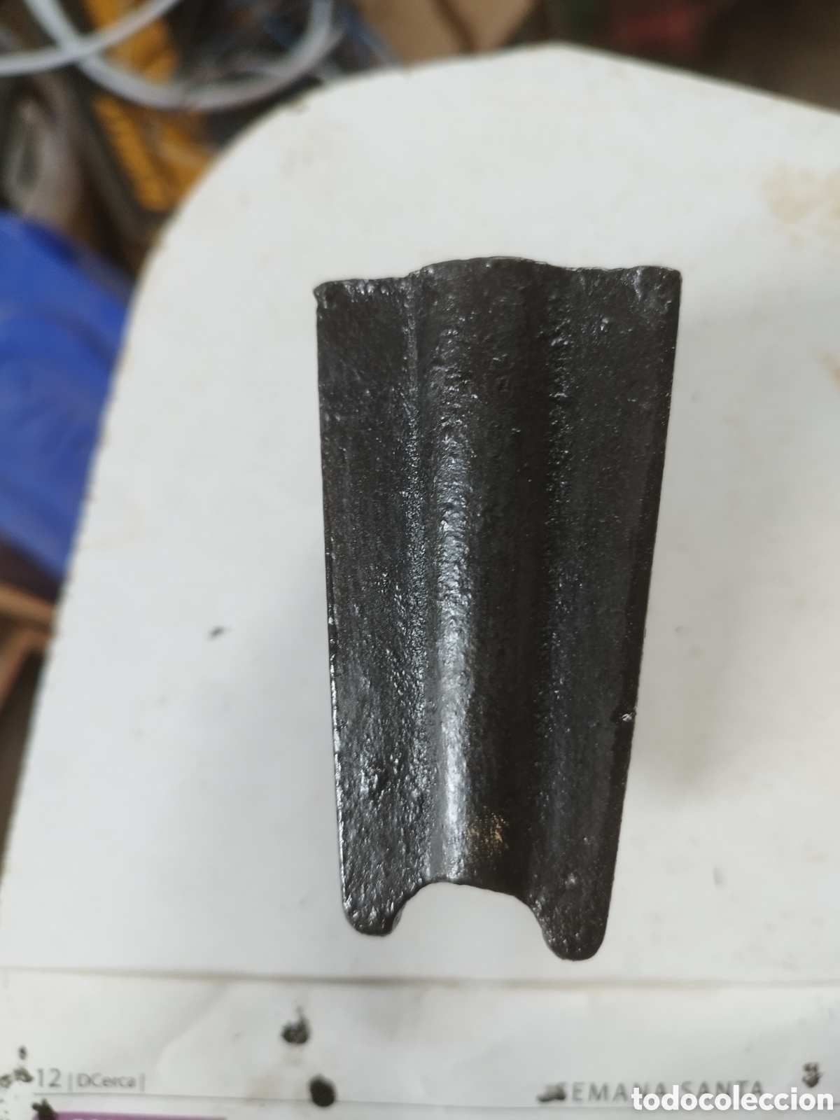 Antig&uuml;edades: 4 soportes bascula de madera - Foto 2