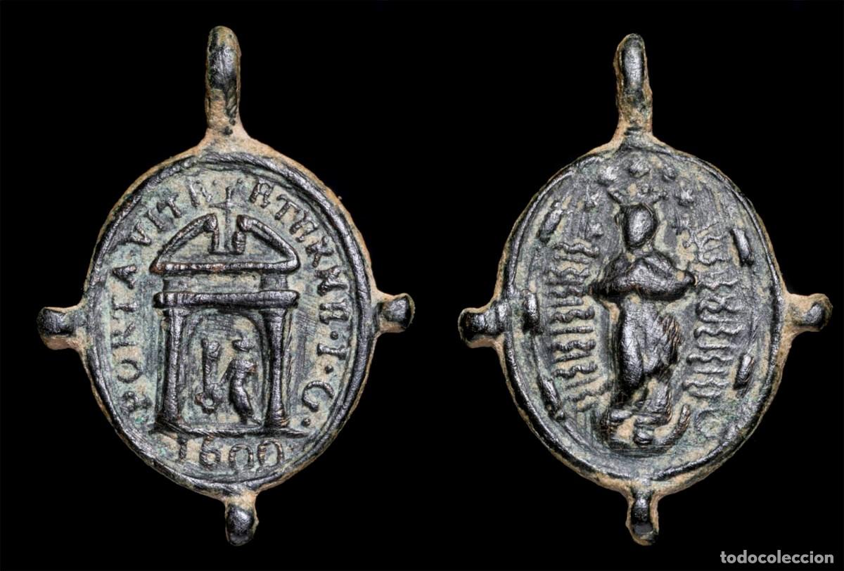 Oggetti Antichi: Religious Medal, Holy Door / Inmaculada, 1600 - 25x18 mm.