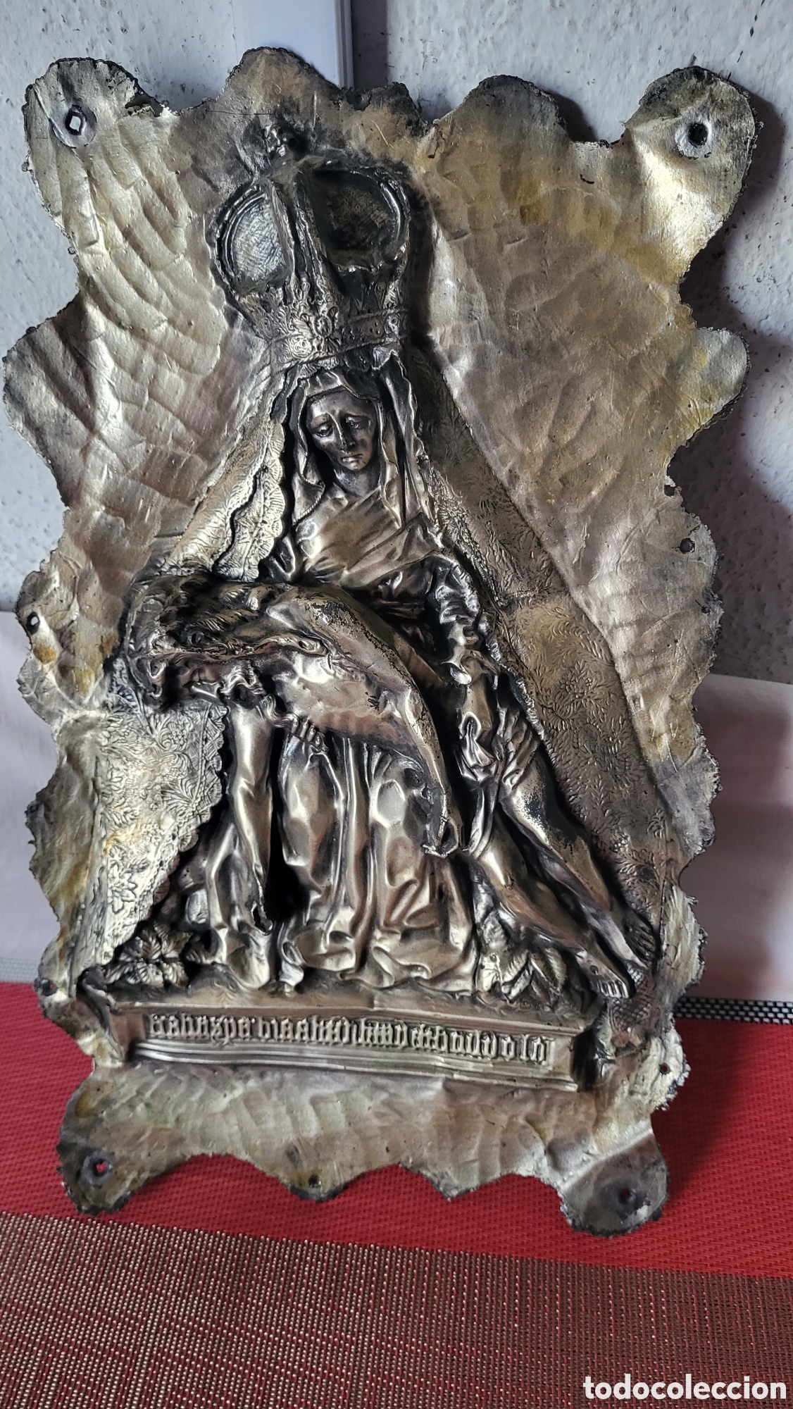 Antig&uuml;edades: Antigua imagen Religiosa chapa