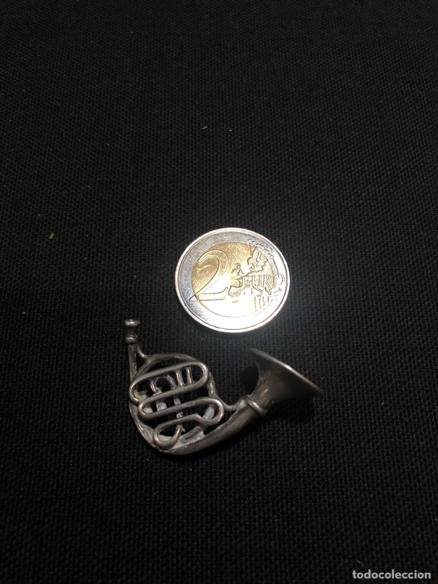 Antig&uuml;edades: Miniatura de Trompa Francesa en Plata de Ley 925 - Orfebrer&iacute;a - Musical - 47,90 Gramos