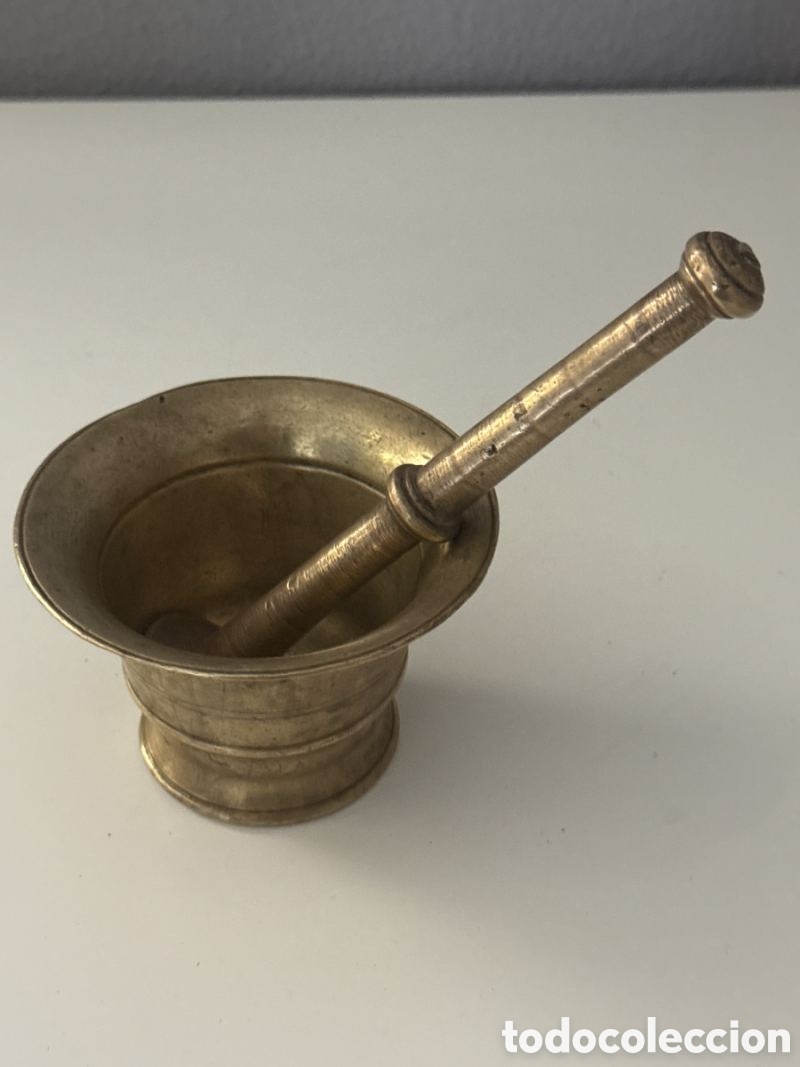 Antig&uuml;edades: Almirez Antiguo Bronce Lat&oacute;n