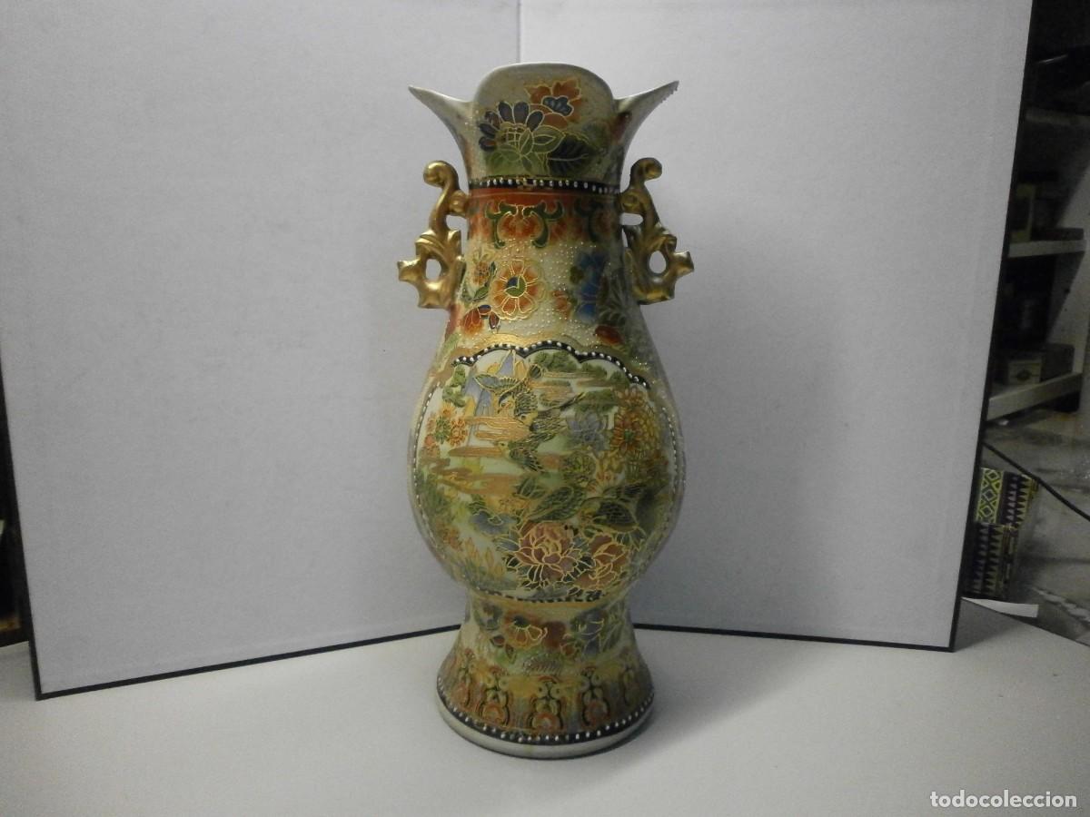 Antig&uuml;edades: antiguo jarron chino buen estado 34,5 cms