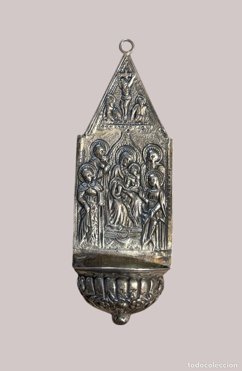 Antig&uuml;edades: BENDITERA DE PLATA DE LEY, ESTILO MEDIEVAL