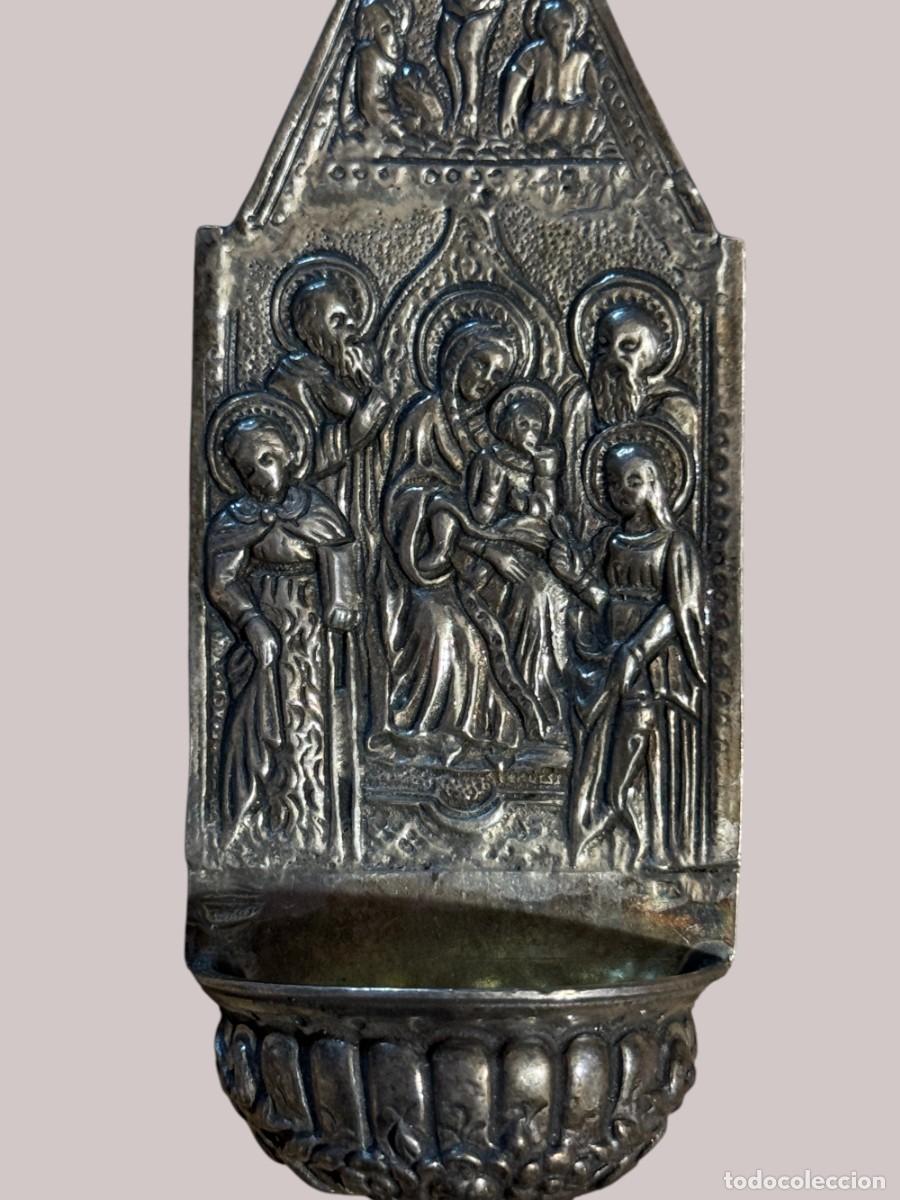 Antig&uuml;edades: BENDITERA DE PLATA DE LEY, ESTILO MEDIEVAL - Foto 3