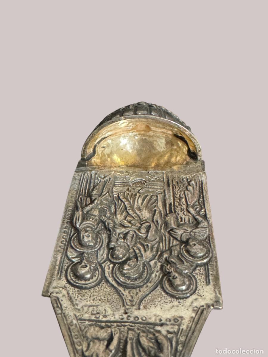 Antig&uuml;edades: BENDITERA DE PLATA DE LEY, ESTILO MEDIEVAL - Foto 4