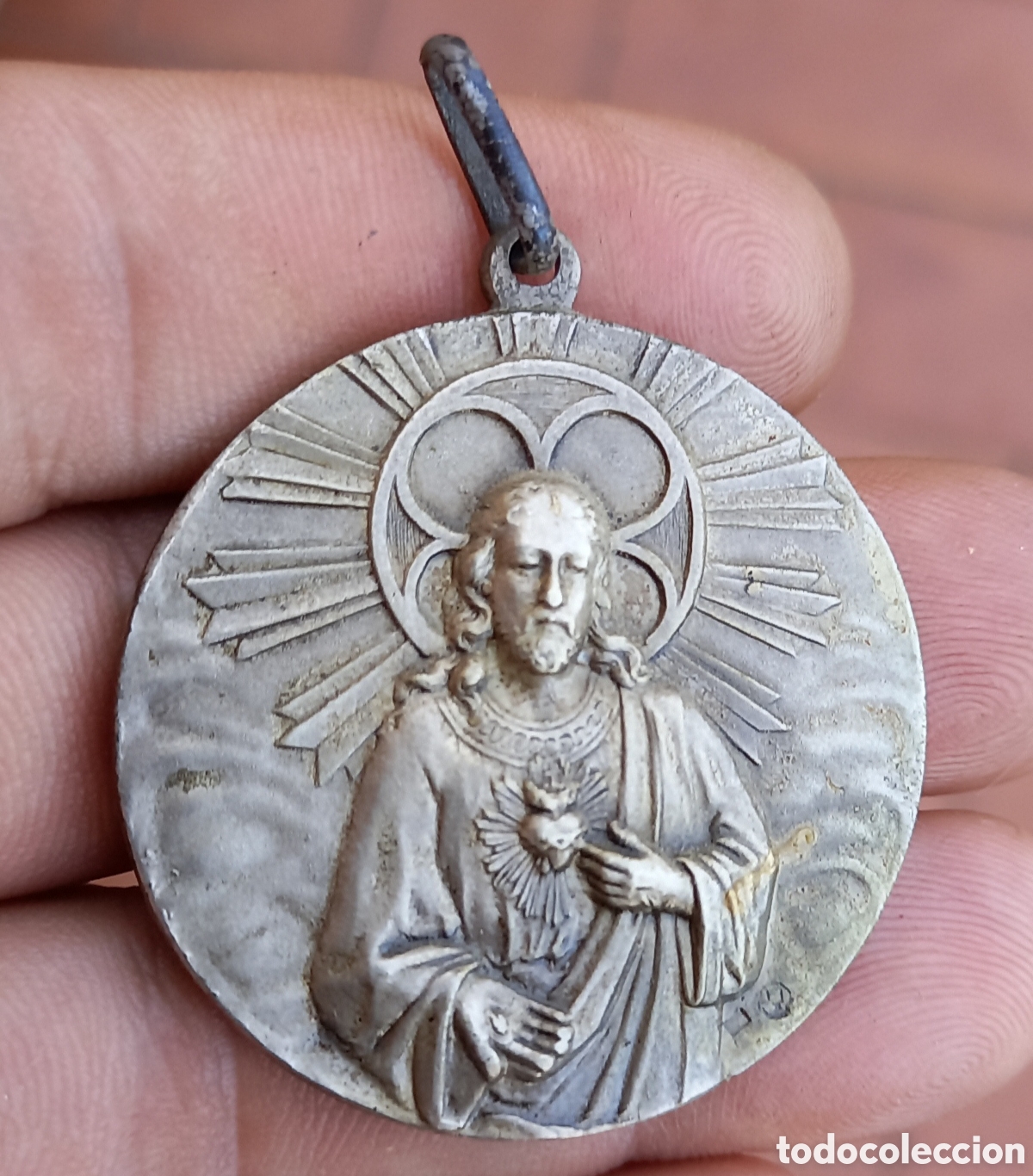 Antig&uuml;edades: ANTIGUA MEDALLA RELIGIOSA, COLEGIO SAGRADOS CORAZONES