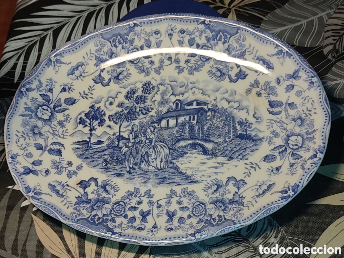 Antig&uuml;edades: Hermosa bandeja de porcelana italiana Ironstone Tableware.Vintage.