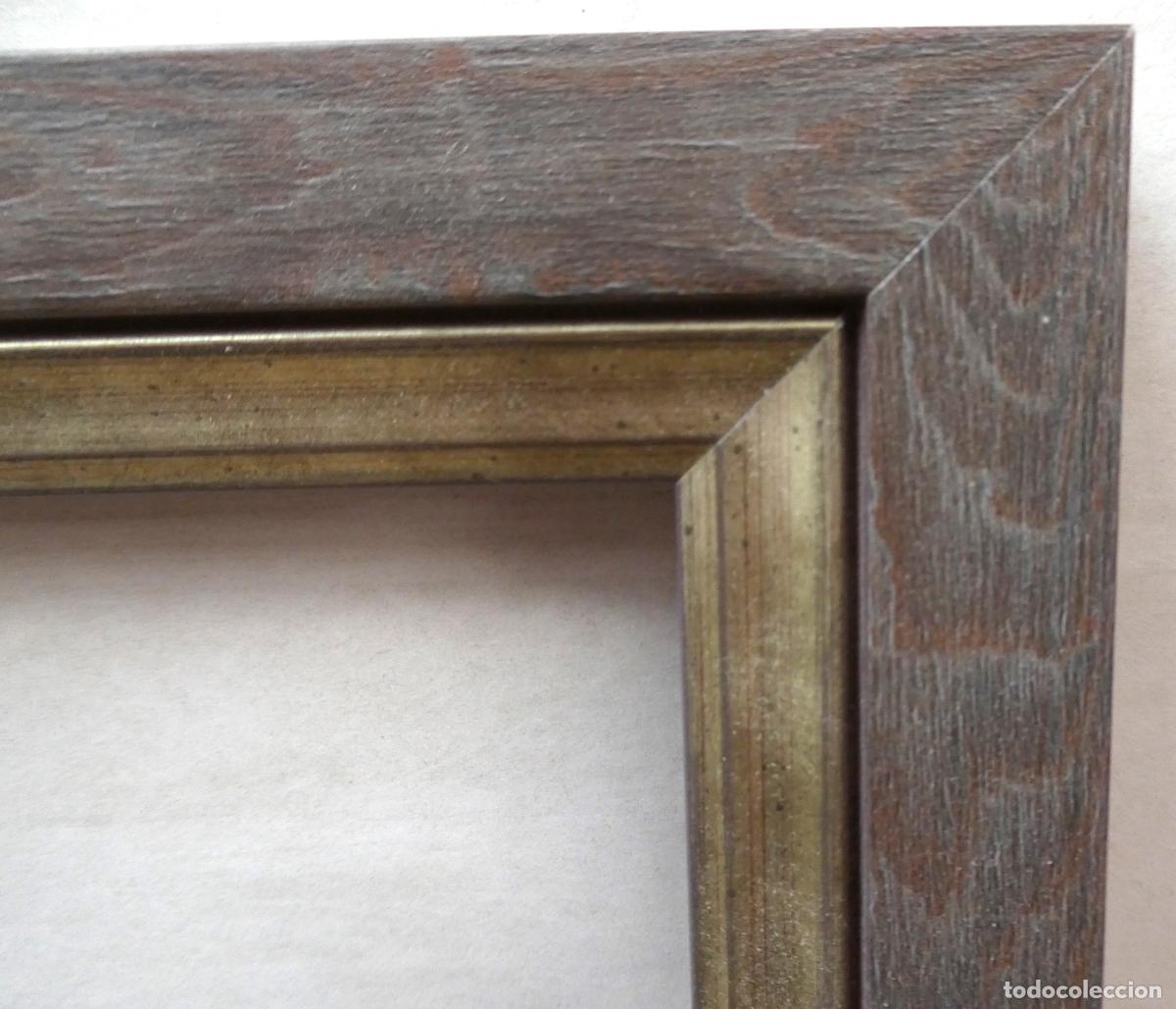 Antig&uuml;edades: Bonito Marco de madera , mide interior 22X12 cm y 27,5X17 cm exterior,.