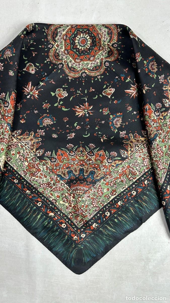 Antig&uuml;edades: Antiguo pa&ntilde;uelo de seda estampado - Foto 6