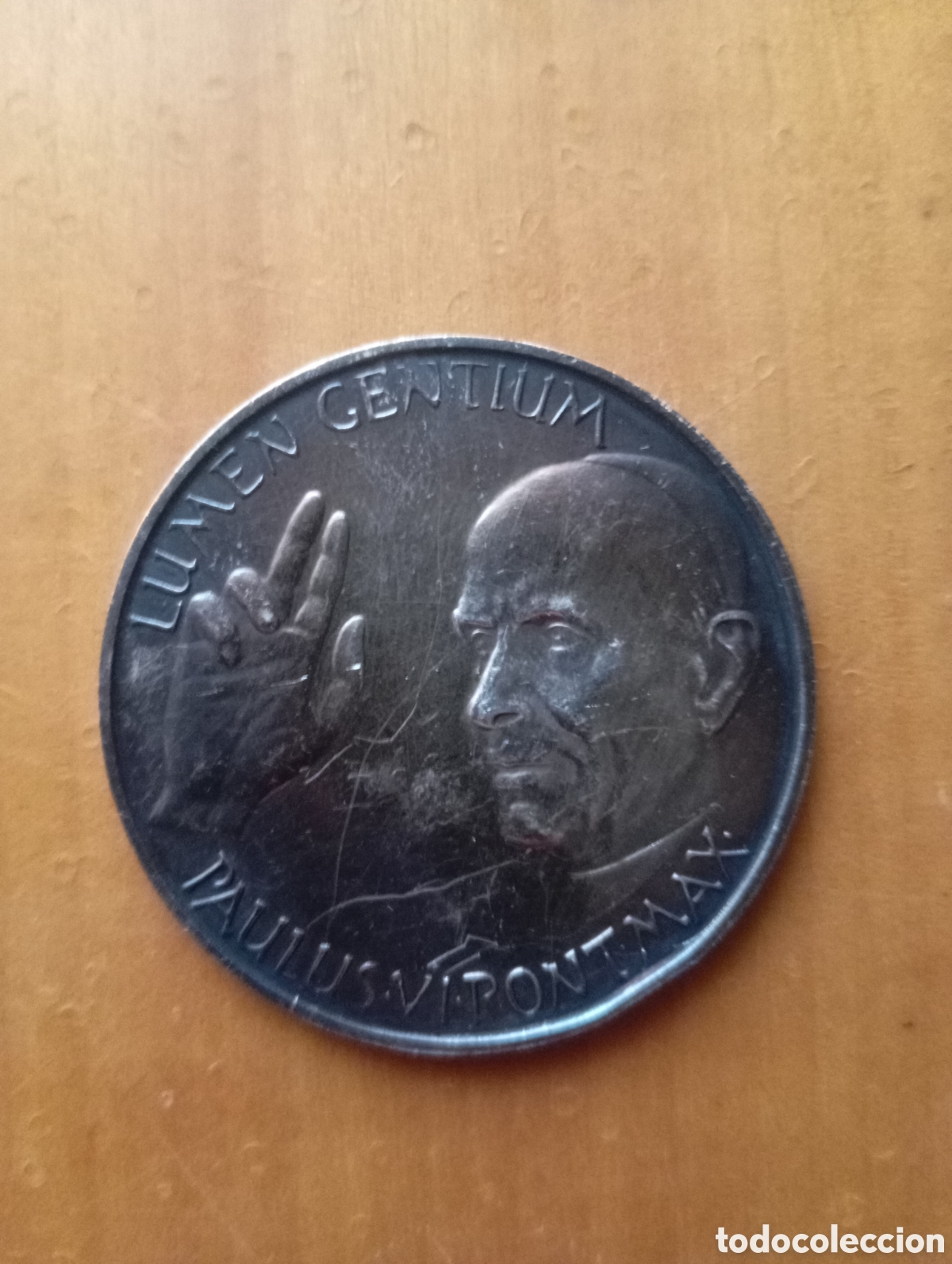 Antig&uuml;edades: Medalla Plata Lumen Gentium Paulus VI Pontmax Anno Santo 1975