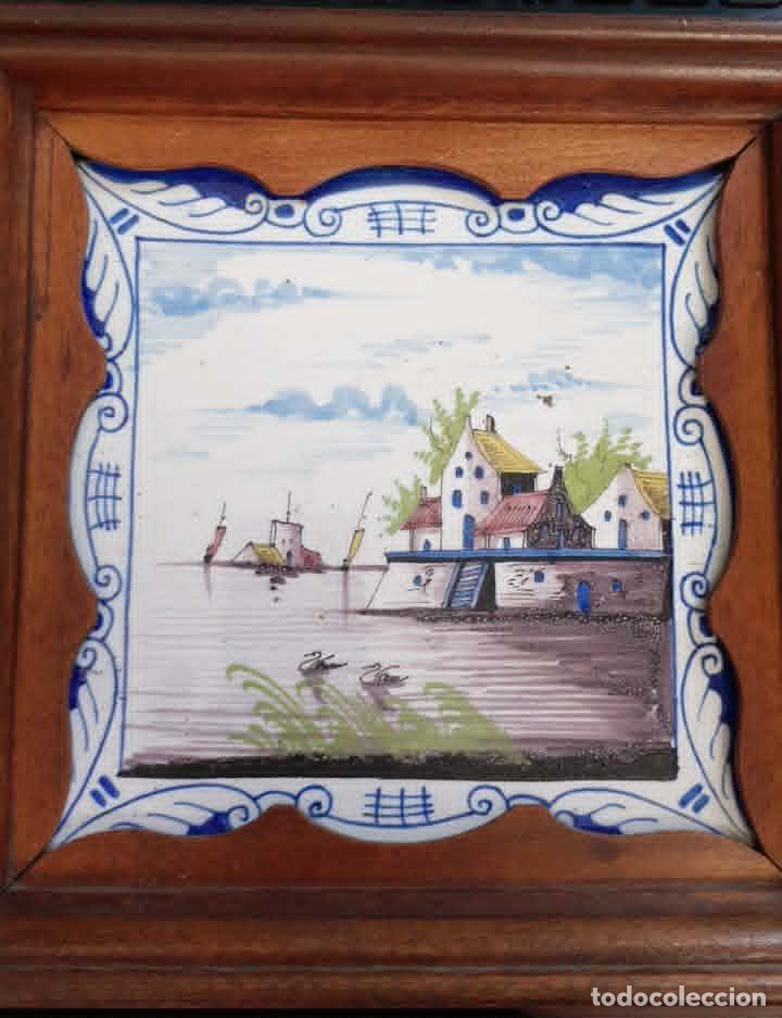 Oggetti Antichi: Azulejo antigua - Siglo 19&deg; - enmarcado