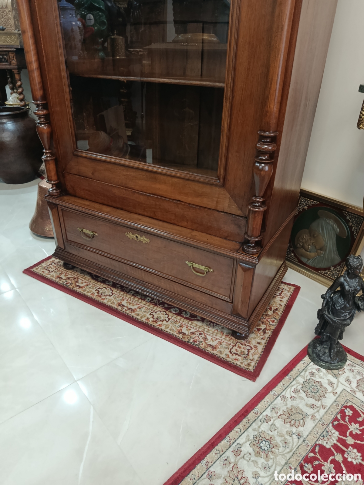 Antig&uuml;edades: Vitrina Alfonsina de madera Noble - Foto 5