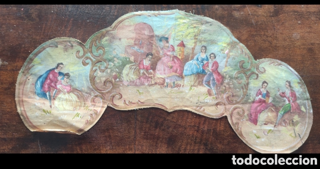 Antig&uuml;edades: Tela pintada abanico
