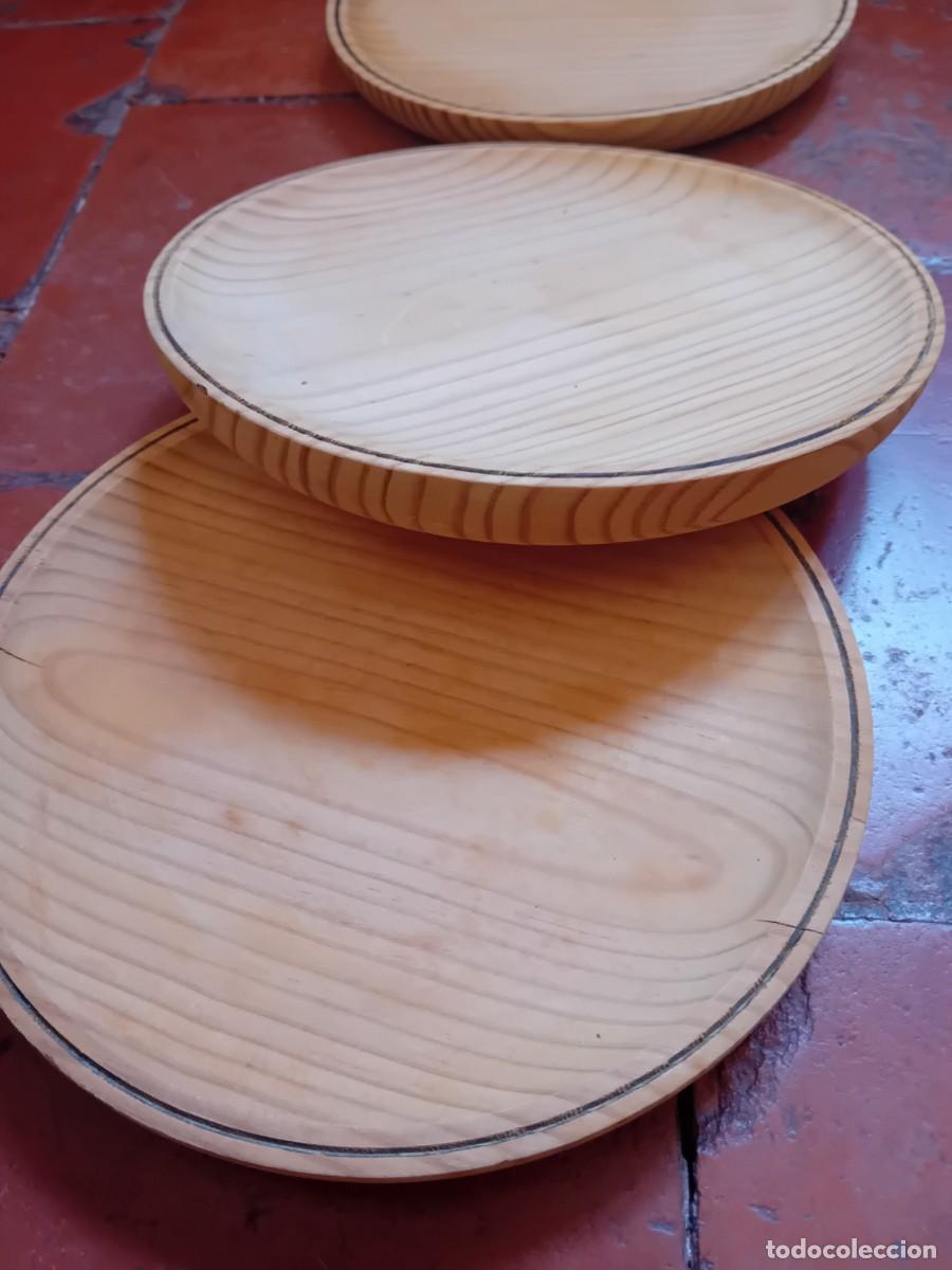 Antig&uuml;edades: 5 platos de madera para el pulpo - Foto 2