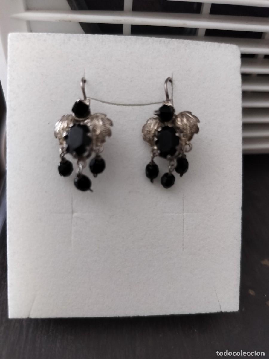 Antig&uuml;edades: Antiguos pendientes plata y azabache