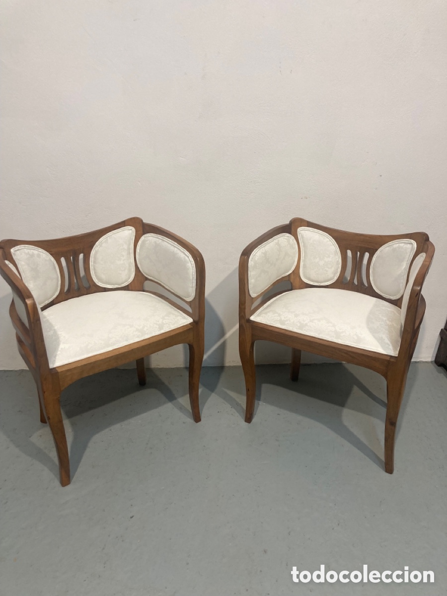 Antig&uuml;edades: Pareja de sillones art deco restaurados