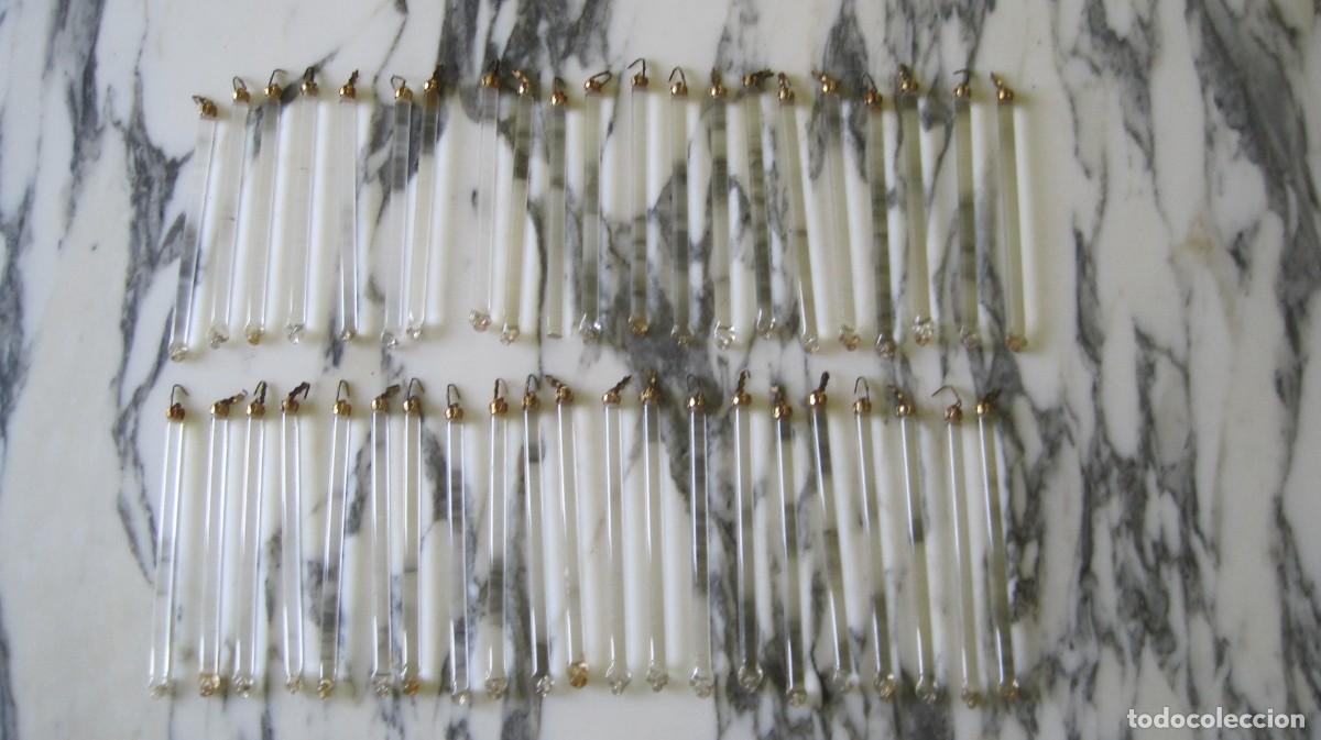 Antig&uuml;edades: CUARENTA Y DOS L&Aacute;GRIMAS DE CRISTAL PARA L&Aacute;MPARA - APLIQUE - CON ENGANCHE