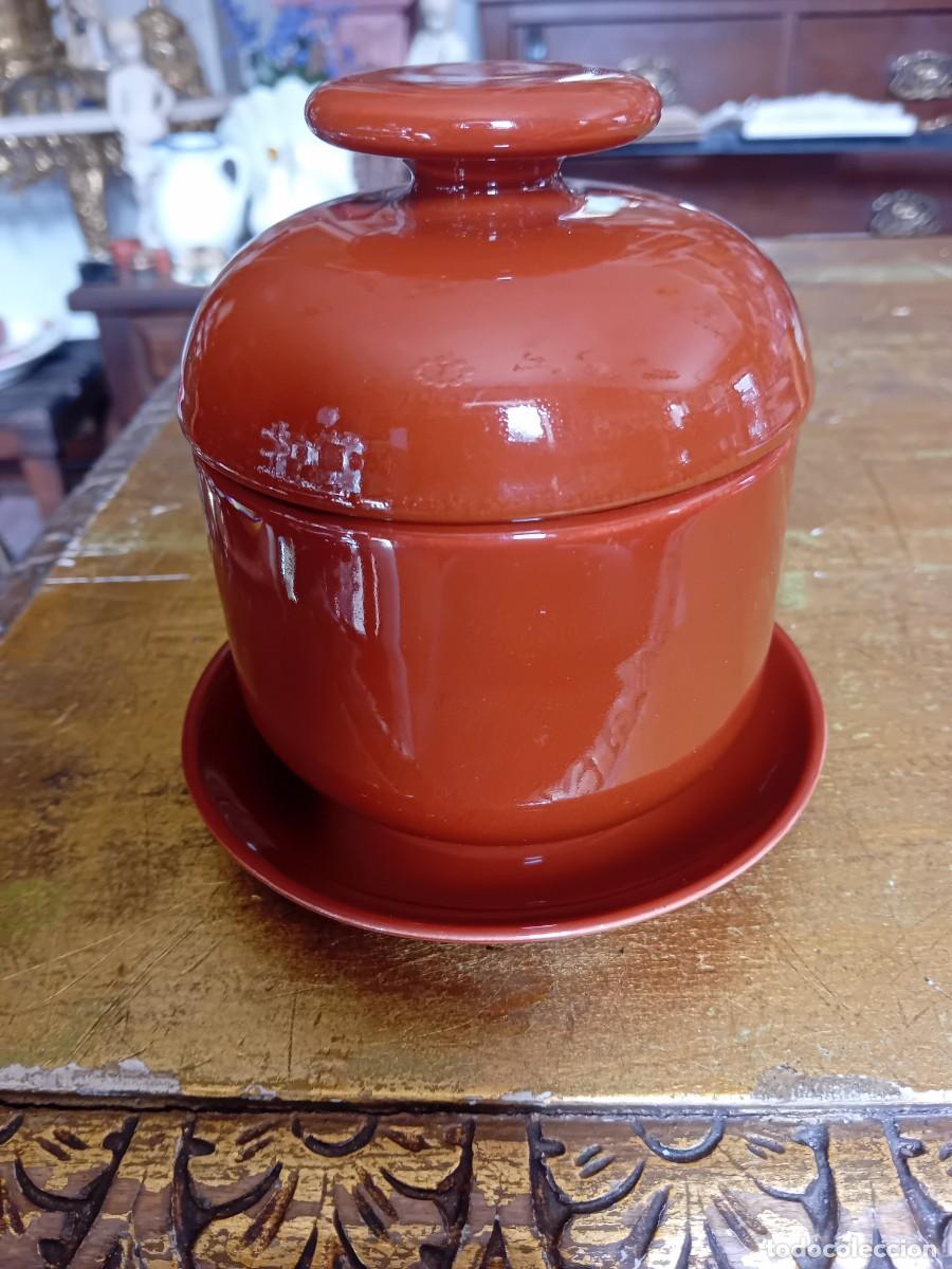 Antig&uuml;edades: Cazuela con plato de porcelana San Claudio ,Milano