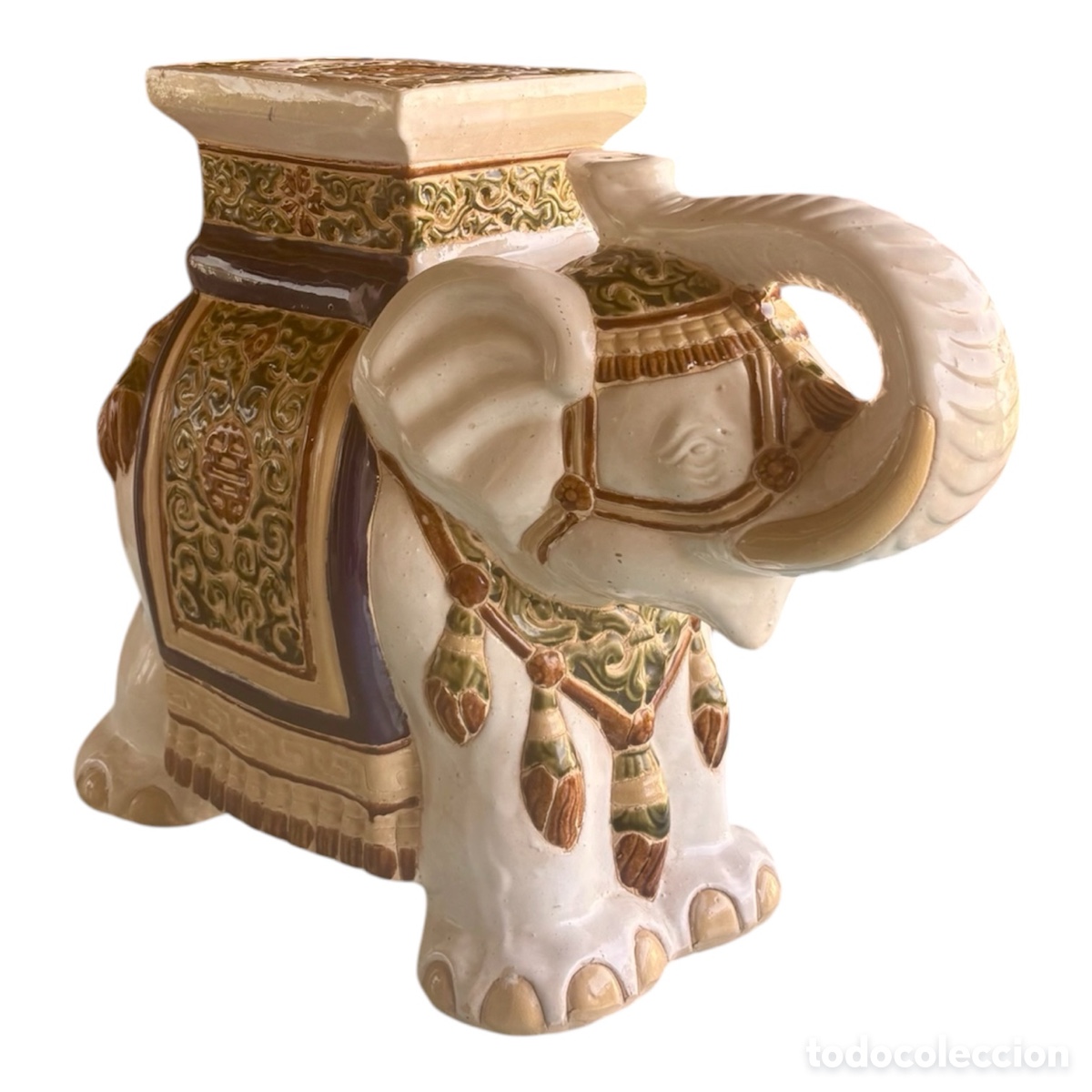 Antig&uuml;edades: Macetero de elefante Circa 1.960. - Foto 2