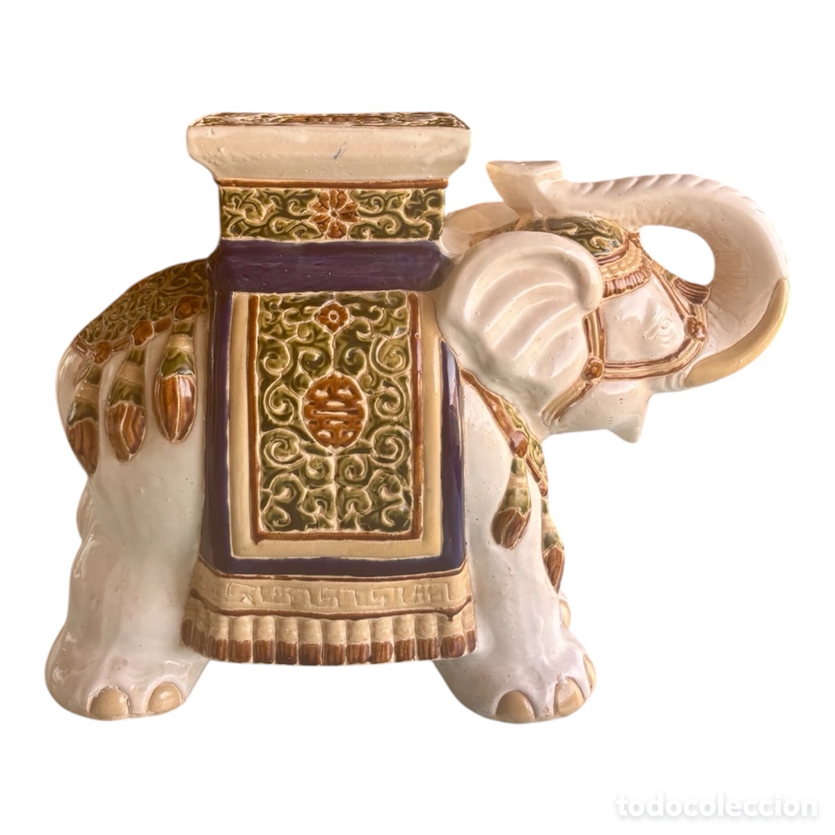 Antig&uuml;edades: Macetero de elefante Circa 1.960. - Foto 4