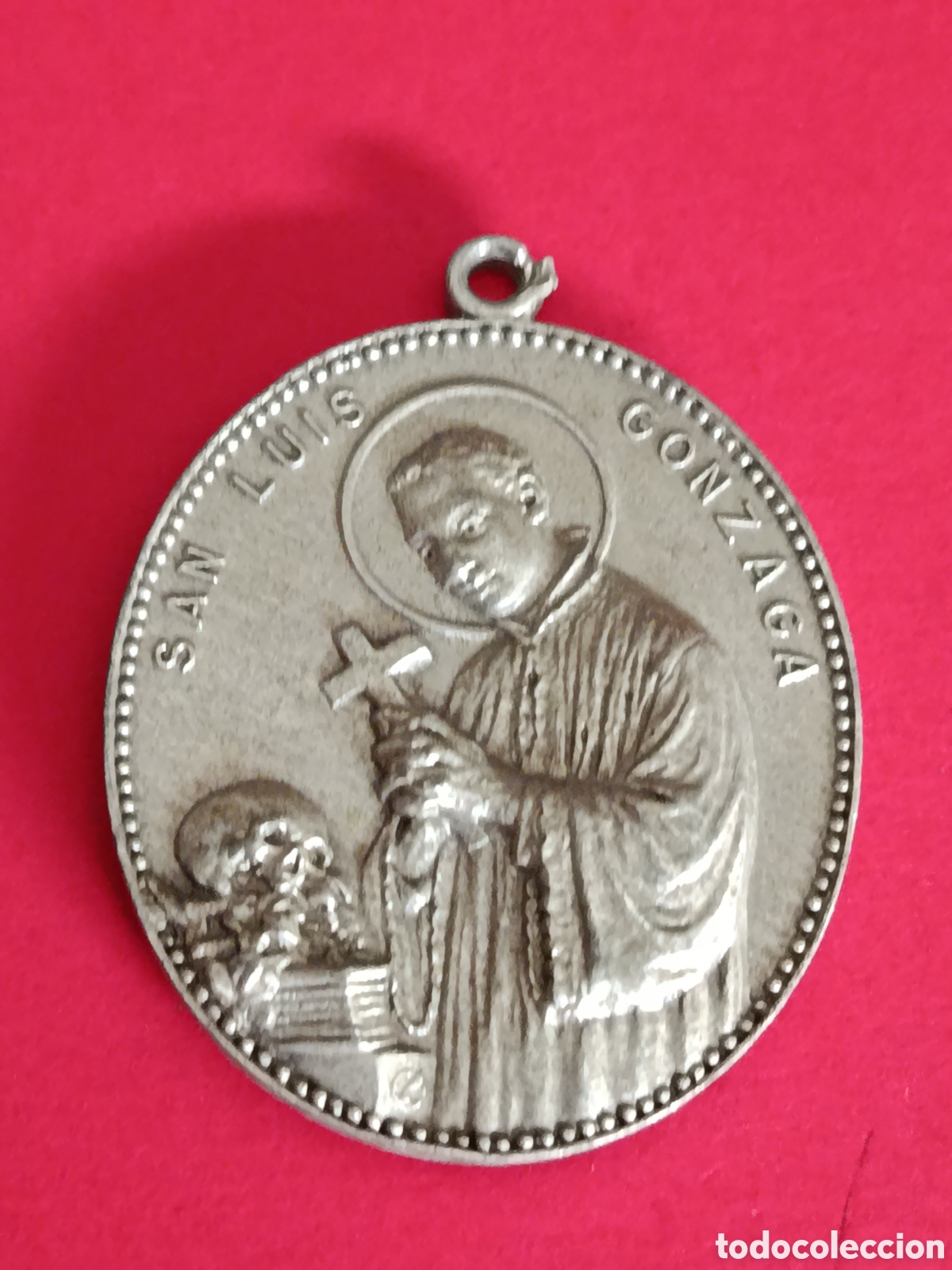 Antig&uuml;edades: ANTIGUA MEDALLA DE SAN LUIS GONZAGA Y LA PUR&Iacute;SIMA CONCEPCI&Oacute;N. 3,3 X 4,2 CM.