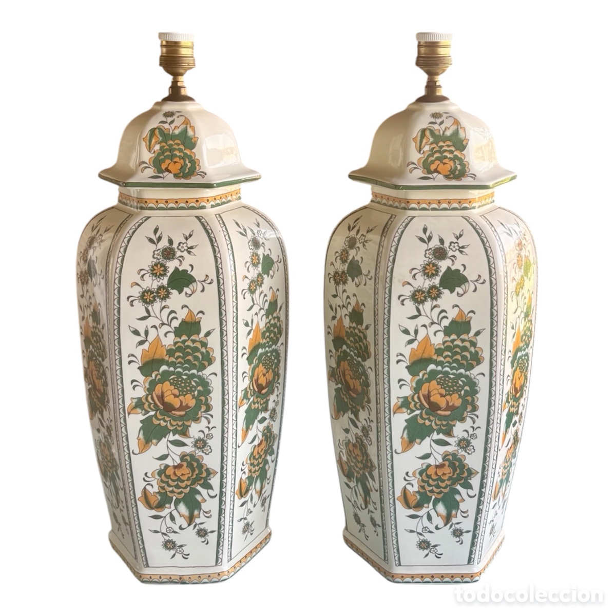 Antig&uuml;edades: L&aacute;mparas de porcelana Circa 1.950.