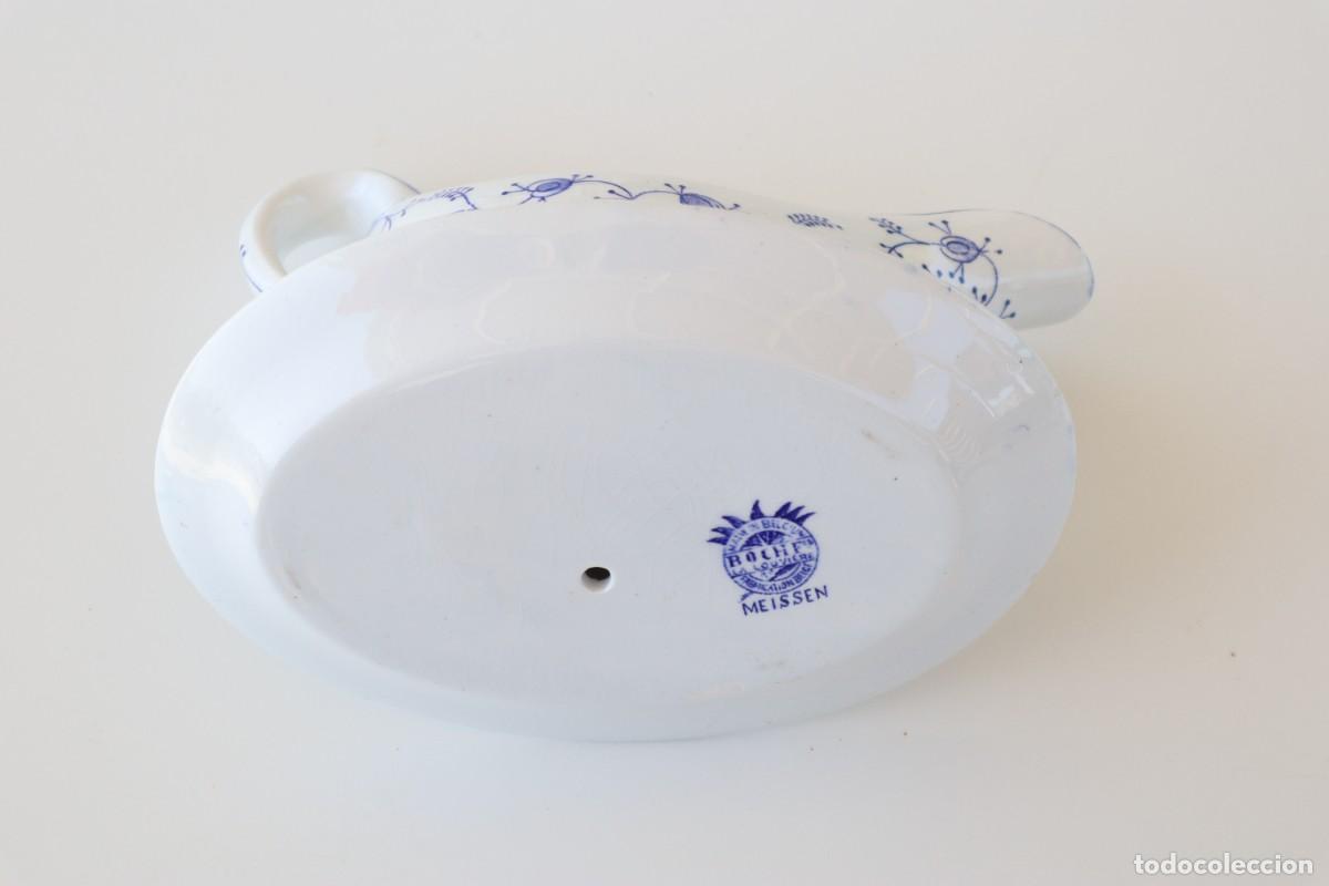 Antig&uuml;edades: Salsera esmaltada Meissen - Foto 3