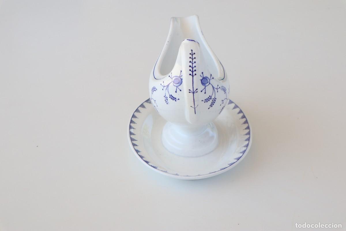 Antig&uuml;edades: Salsera esmaltada Meissen - Foto 5