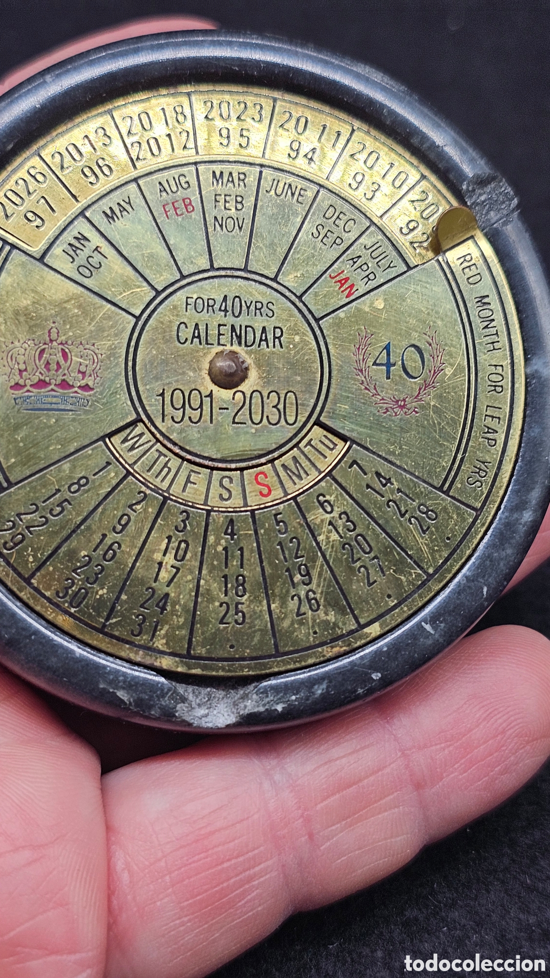 Antig&uuml;edades: Calendario perpetuo de escritorio 1991 / 2030