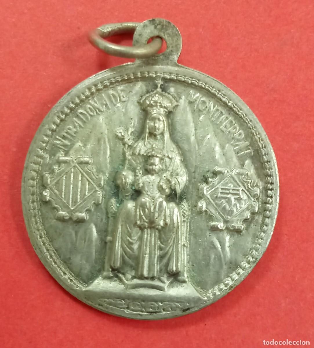 Antig&uuml;edades: Dif&iacute;cil Medalla Antigua Virgen de Montserrat. Conmemoraci&oacute;n A&ntilde;o 1923.