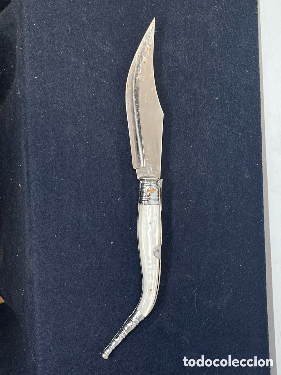 Antiques: Navaja Cl&aacute;sica de Albacete en Acero y mango nacarado
