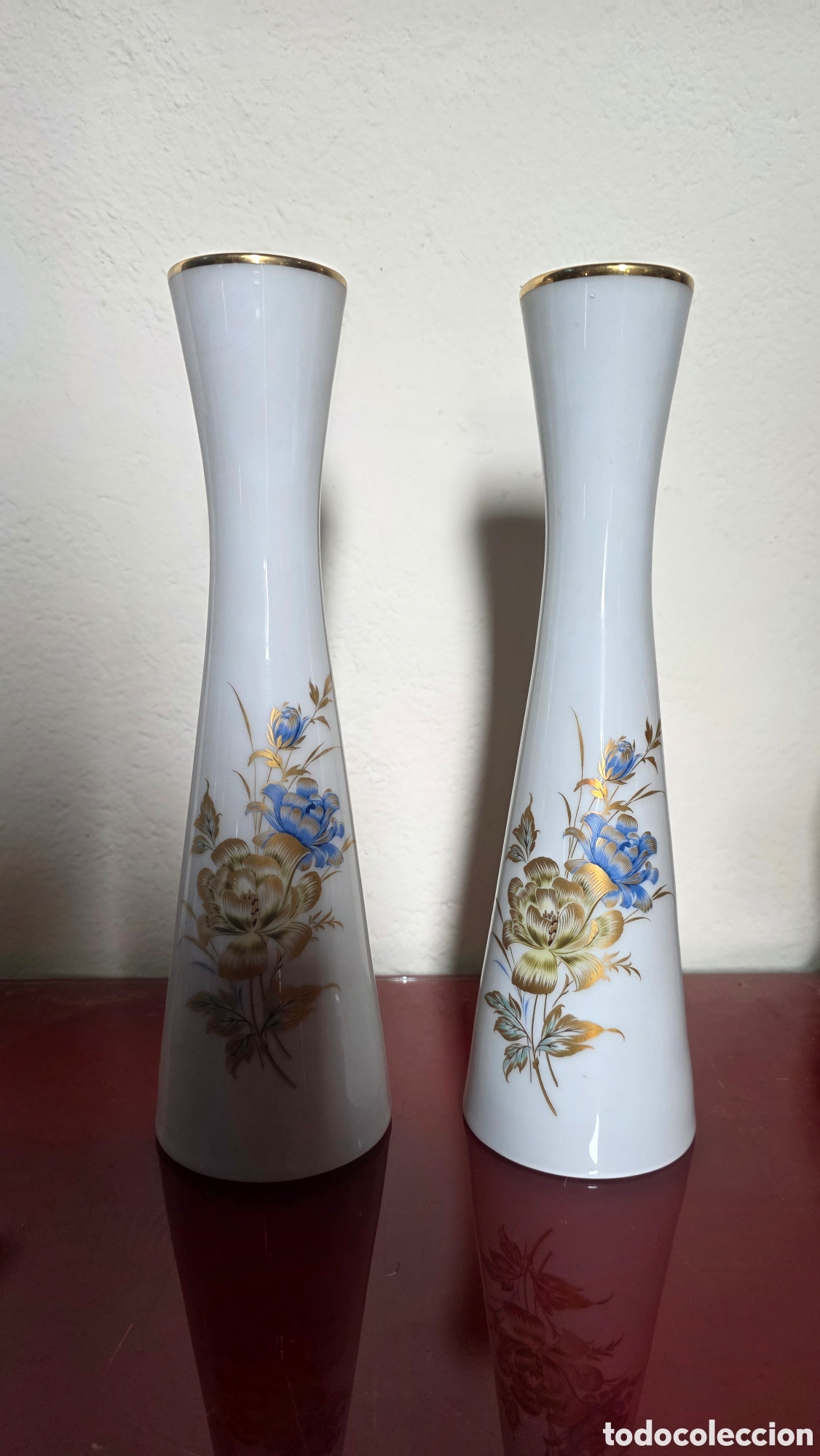 Antig&uuml;edades: Pareja jarrones porcelana alemana alboth kaiser