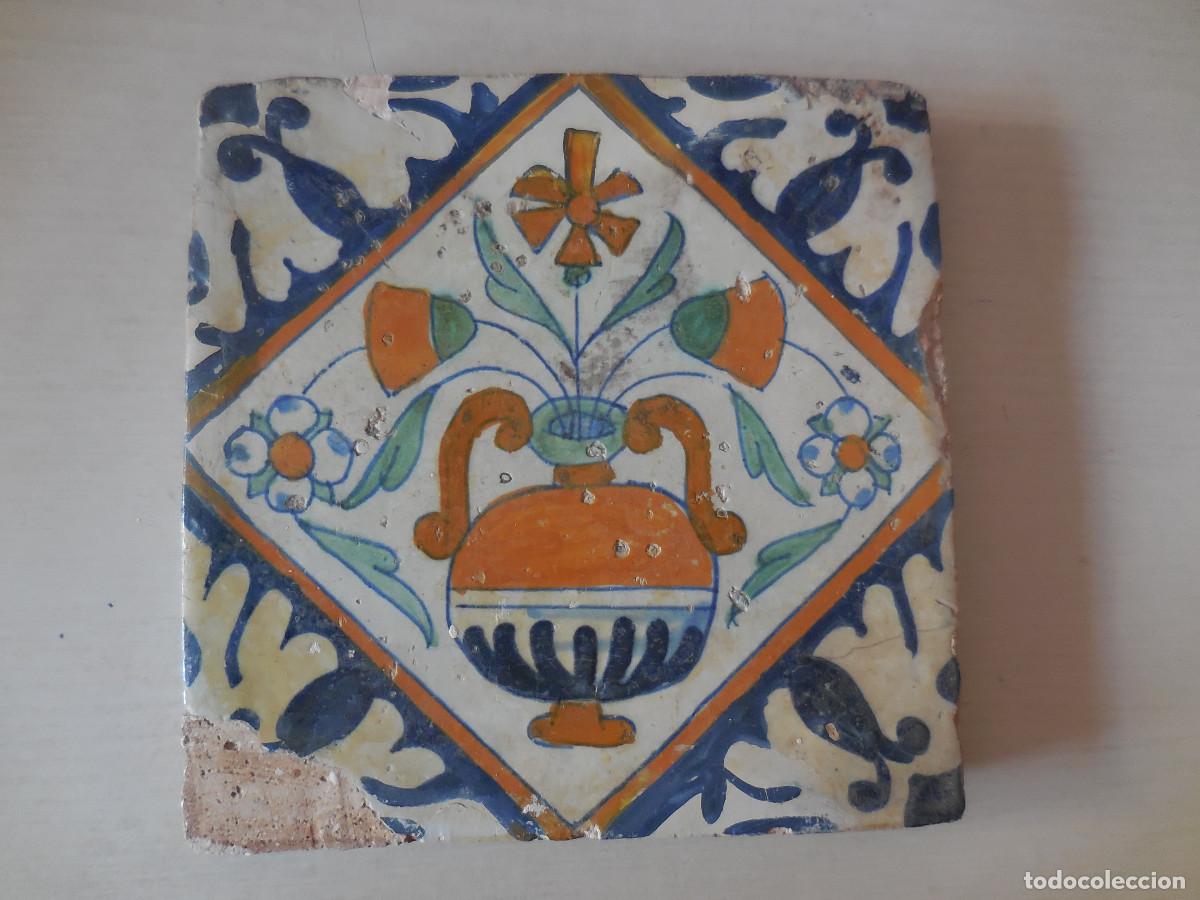 Antig&uuml;edades: AZULEJO. DELFT (HOLANDA). C. 1600. ORIGINAL - Foto 1