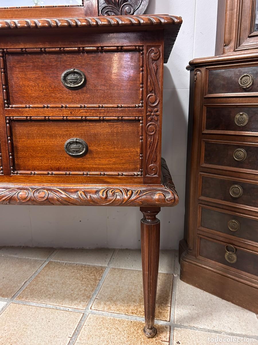 Antig&uuml;edades: C&oacute;moda tocador con espejo - Foto 8