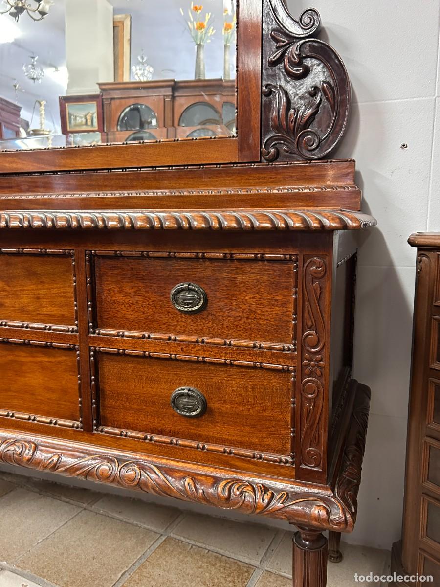 Antig&uuml;edades: C&oacute;moda tocador con espejo - Foto 9