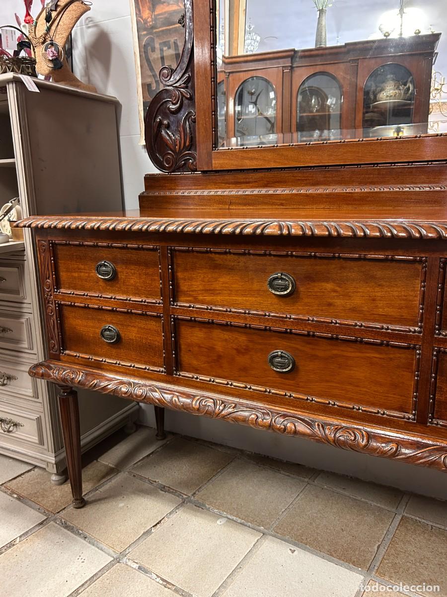Antig&uuml;edades: C&oacute;moda tocador con espejo - Foto 5
