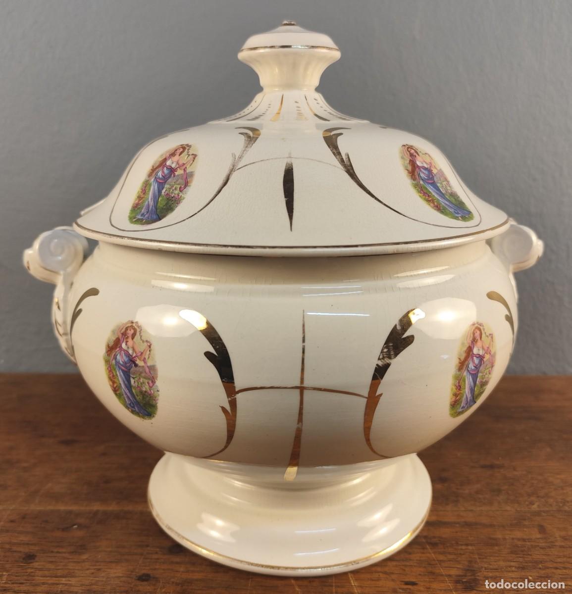 Oggetti Antichi: Preciosa sopera de porcelana principios siglo XX