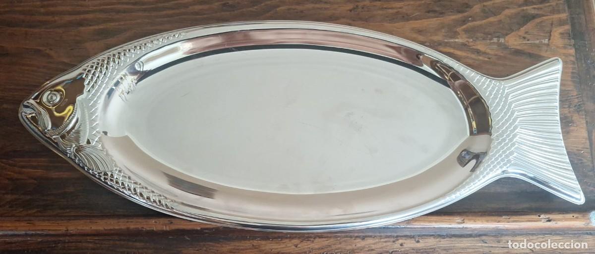 Antig&uuml;edades: Bandeja Aluminio WMF Alemania Pescado Pez