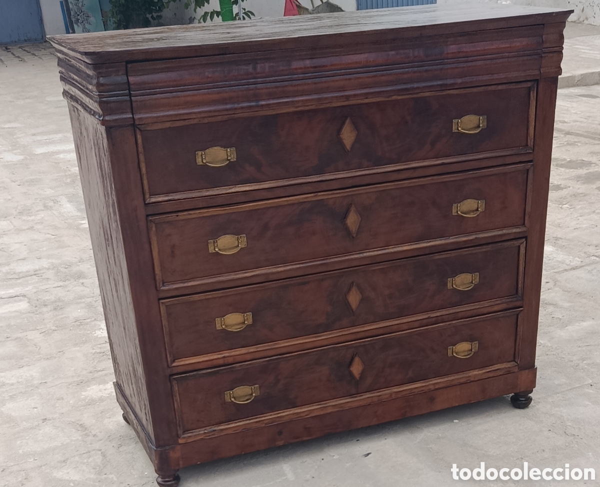 Antig&uuml;edades: C&oacute;moda antigua de madera - Foto 4