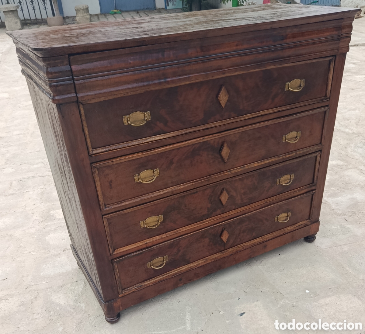 Antig&uuml;edades: C&oacute;moda antigua de madera - Foto 5