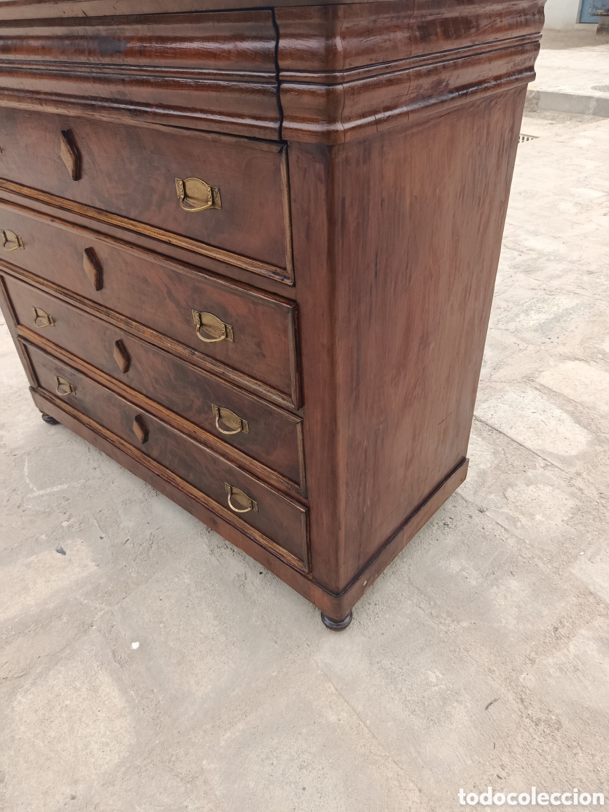 Antig&uuml;edades: C&oacute;moda antigua de madera - Foto 7