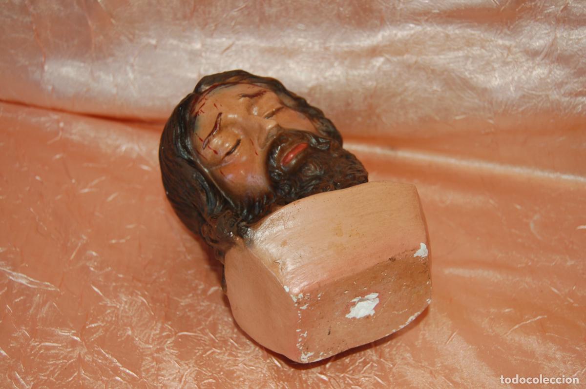 Antig&uuml;edades: busto de jesucristo de alabastro - Foto 3