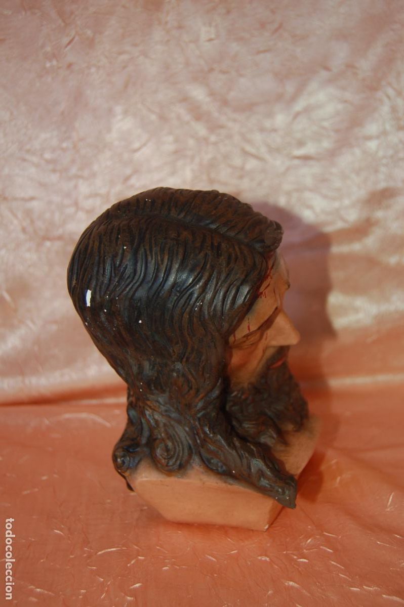 Antig&uuml;edades: busto de jesucristo de alabastro - Foto 4