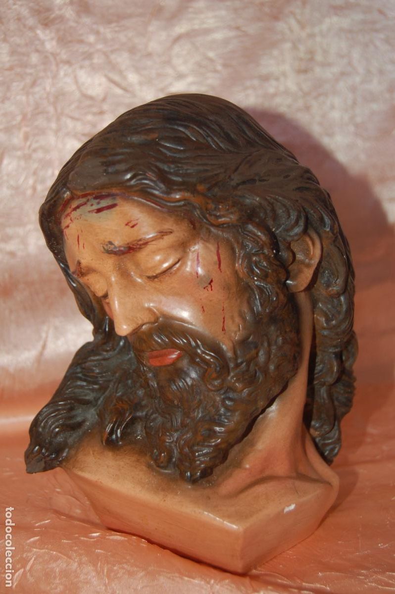 Antig&uuml;edades: busto de jesucristo de alabastro - Foto 6