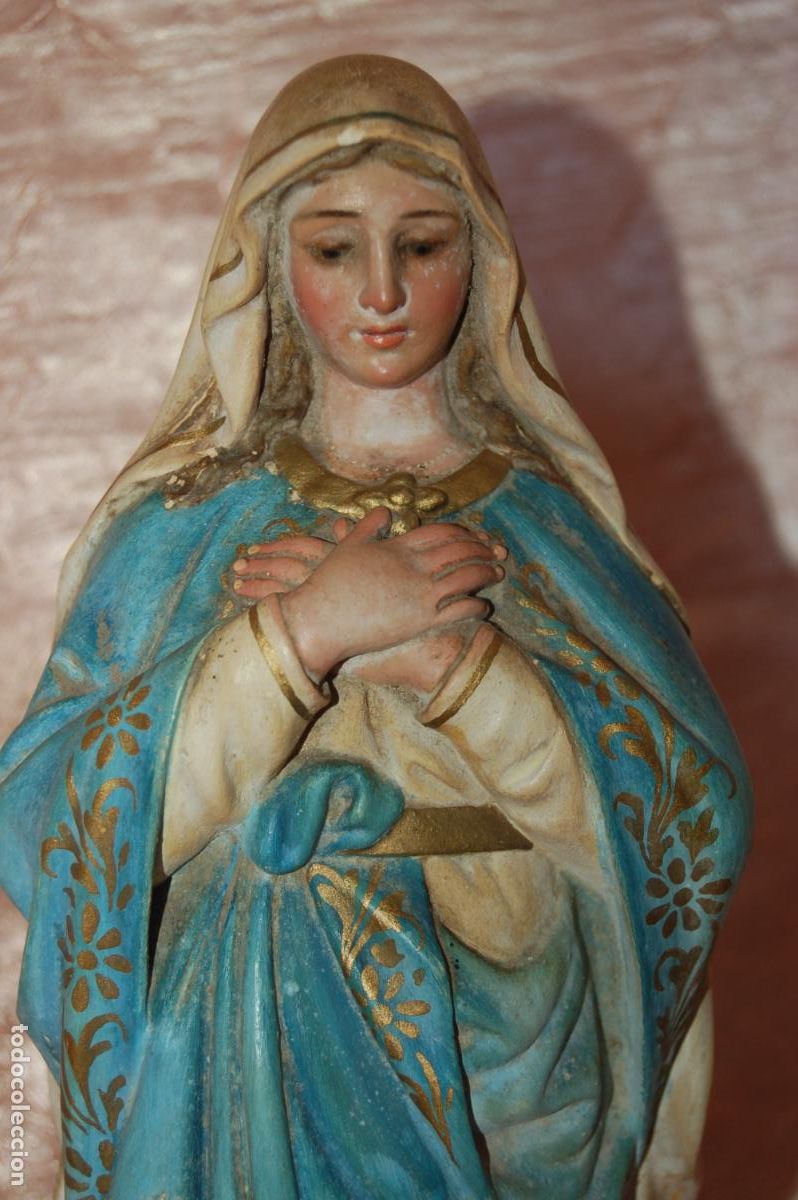 Antig&uuml;edades: antigua virgen inmaculada concepci&oacute;n de porcelana
