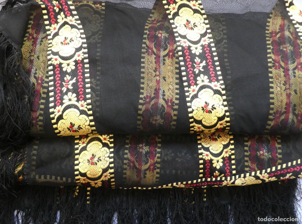 Antiguidades: ANTIGUO MANT&Oacute;N GRANADINA - GASA Y SEDA S. XIX